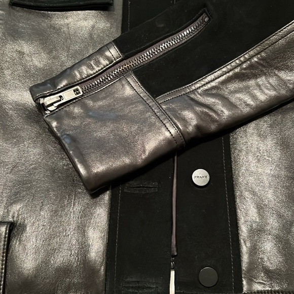 Frame over sized Leather Jacket Size Medium - Picture 3 of 4